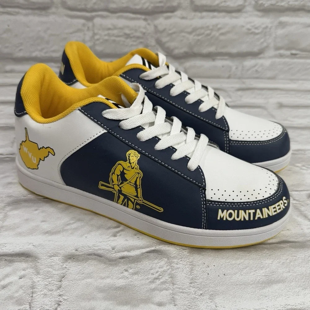 West Virginia Mountaineers Woman's 9 / 10 Sneakers Shoes Lace Up NCAA Team Shoes